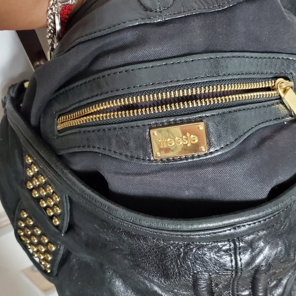 Black leather hobo bag - Picture 9 of 12